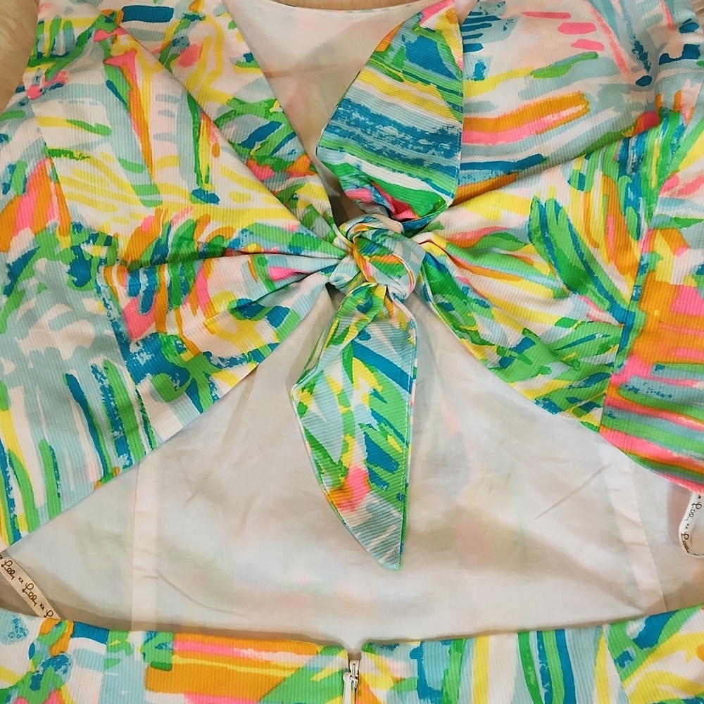 Lilly Pulitzer Courtney Shift Dress In Sea Salt & Sun - Picture 4 of 5